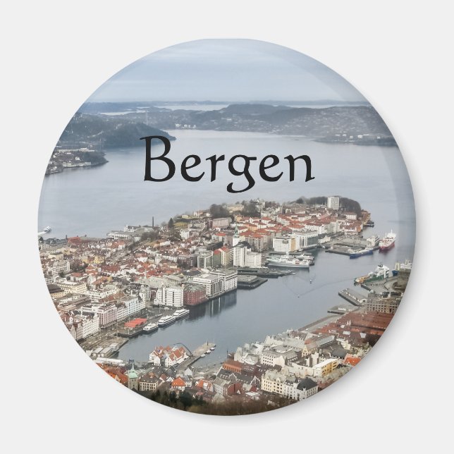 Bergen Norge Magnet (Framsidan)