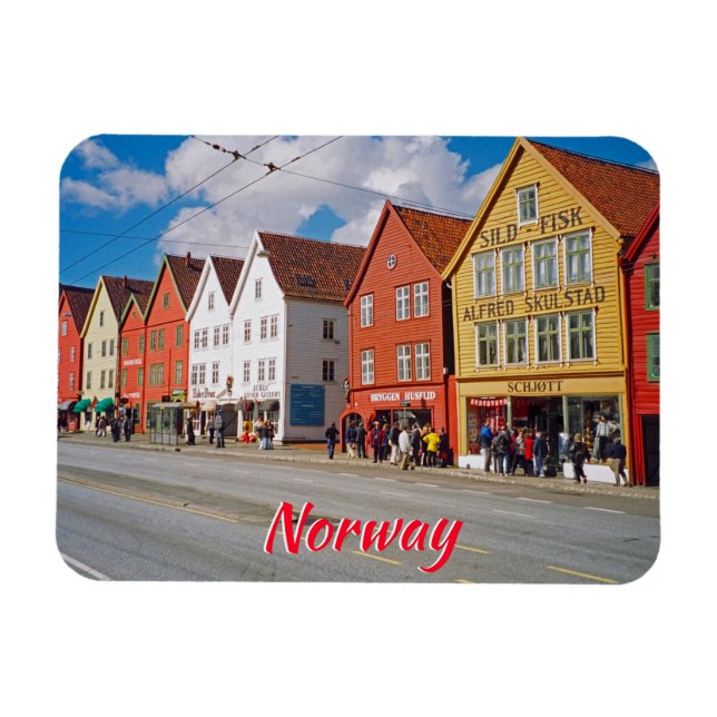Bergen, Norge Magnet (Horisontell)