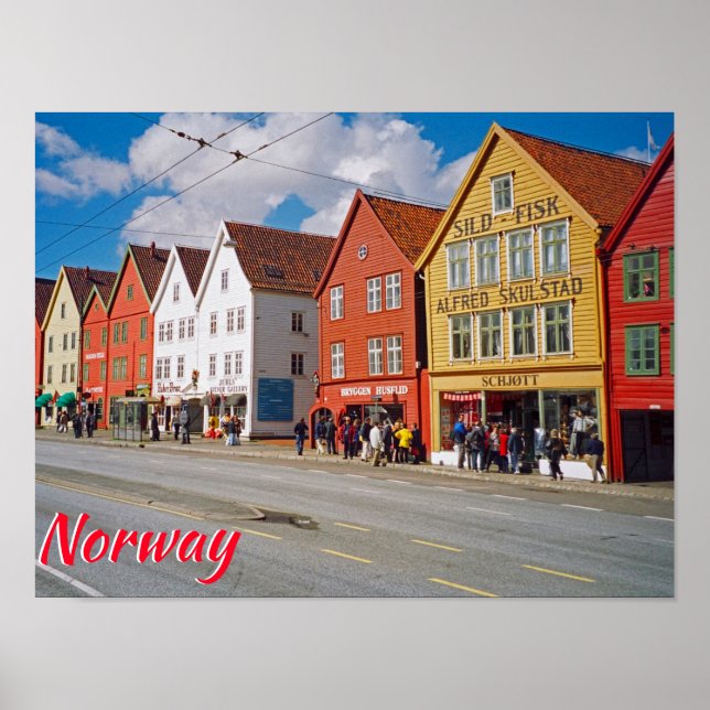 Bergen, Norge Poster (Framsidan)