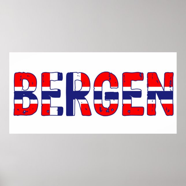 Bergen Norge Poster (Framsidan)