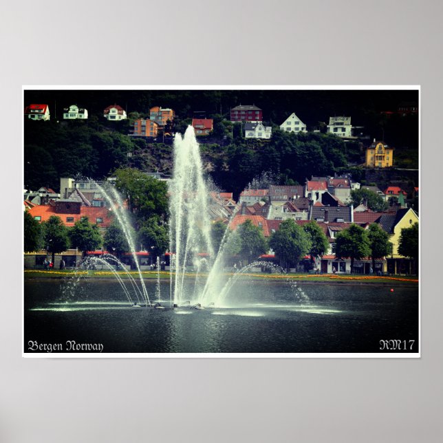 #Bergen #Norge Poster (Framsidan)