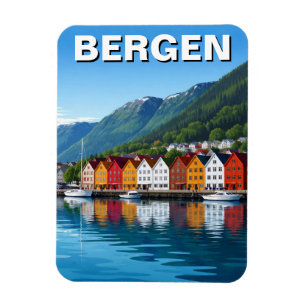 Bergen Norge Resa Magnet