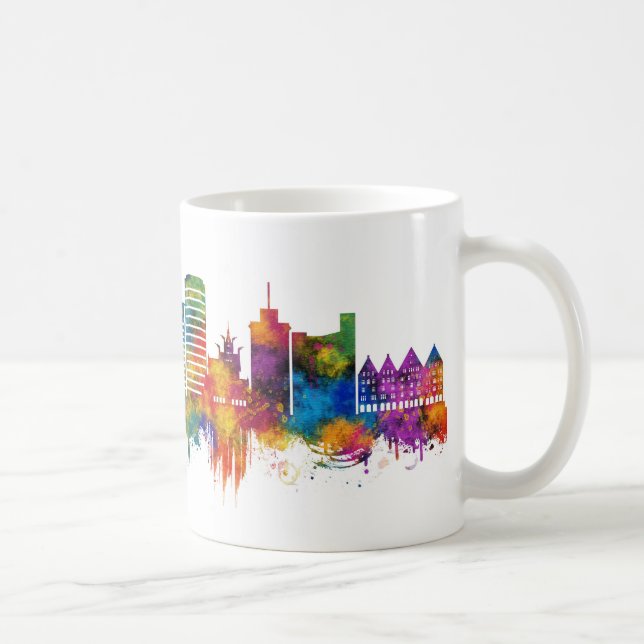 Bergen Norge Siluett Kaffemugg (Höger)