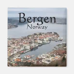 Bergen Norge Souvenir Magnet