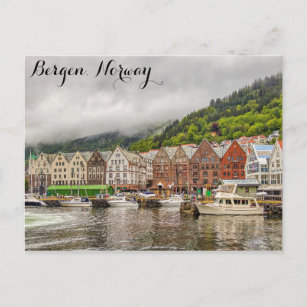 Bergen Norge Travel Photo Vykort