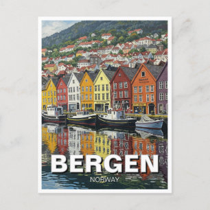Bergen Norge Travel Vykort