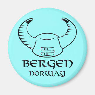 Bergen Norge Viking Hat Magnet
