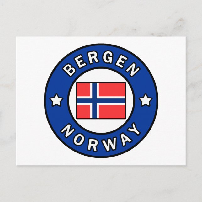 Bergen Norge Vykort (Framsida)
