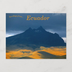 Bergen och Cloudy Himmel i Ecuador Vykort