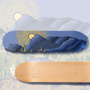 Bergen och Sol Mini Skateboard Bräda 18,5 Cm