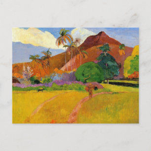 "Bergen på Tahiti" - Paul Gauguin vykort