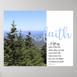 Bergen Psalm 121:1-2 Faith Poster