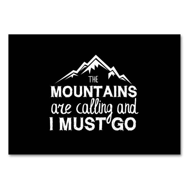 Bergen ringer och jag måste gå bordsnummer (Framsidan)