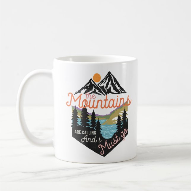 Bergen ringer och jag måste gå kaffemugg (Vänster)
