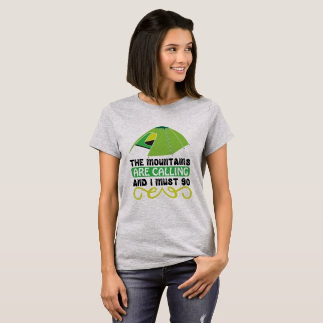 Bergen ringer och jag måste gå t shirt (Hel framsida)