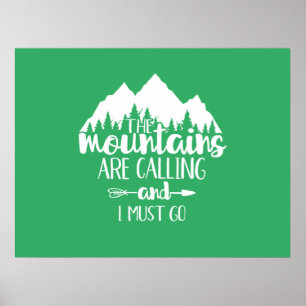 Bergen ringer och jag måste Poster