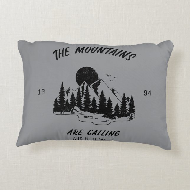 Bergen ringer och nu går vi prydnadskudde (Baksidan)