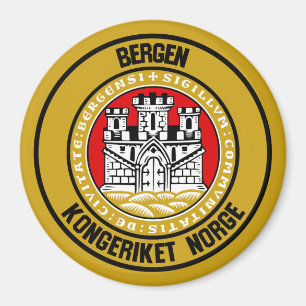 Bergen Round Emblem Magnet