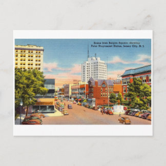 Bergen Square, Jersey City, New jersey Vykort