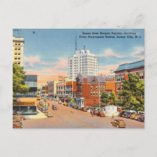 Bergen Square, Jersey City, New jersey Vykort