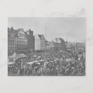 Bergen Torvet Vintage vykort