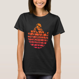 Bergen Träd Natur Sunset Retro Stil T Shirt