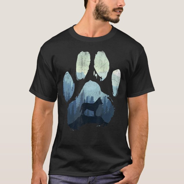 Bergen vid Shepsky Hund vid Pappa vid Mamma T Shirt (Framsida)