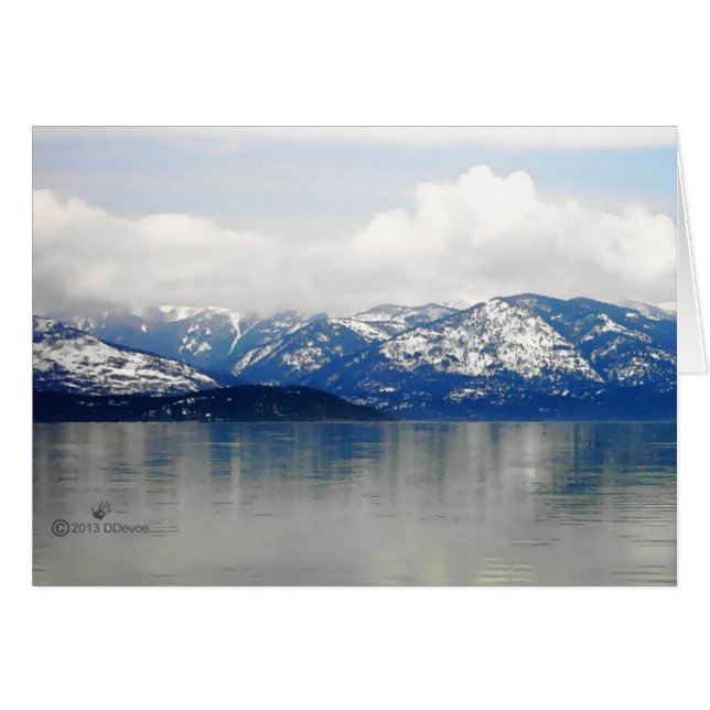 Bergen vid Sjö Hälsningskort (Framsidan Horizontal)