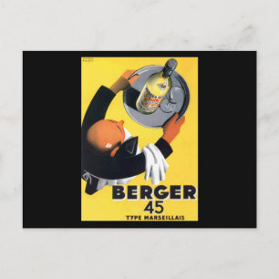 Berger 45-typ maseillais retro vintage affisch vykort