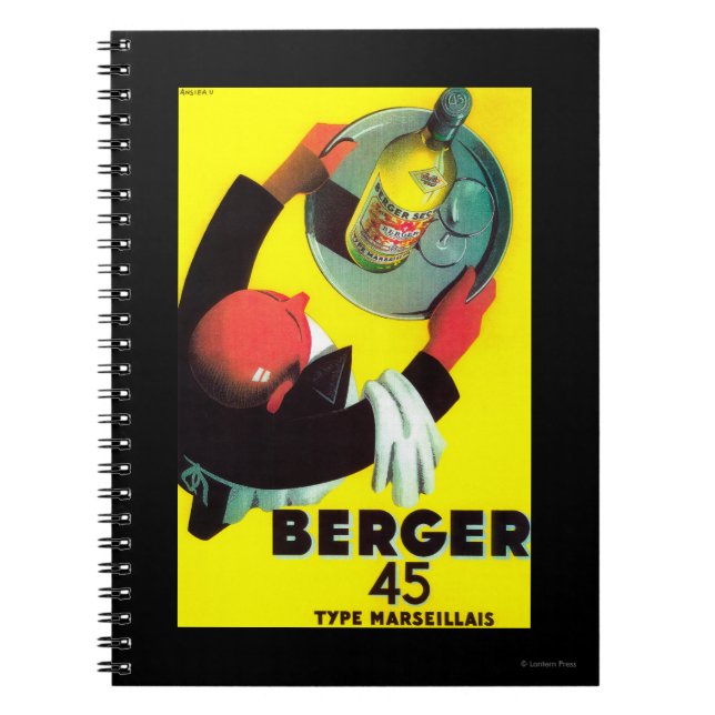 Berger 45 Vintagar PosterEurope Anteckningsbok Med Spiral (Framsidan)