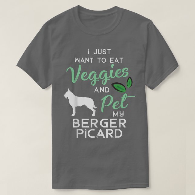 Berger Picard Funny Vegan Dog Lover Owner Xmas Bir T Shirt (Design framsida)