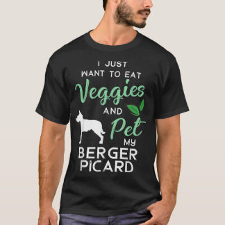 Berger Picard Funny Vegan Dog Lover Owner Xmas Bir T Shirt