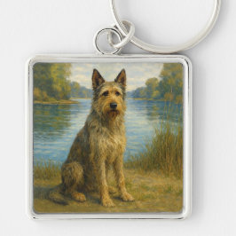 Berger Picard Fyrkantig Silverfärgad Nyckelring