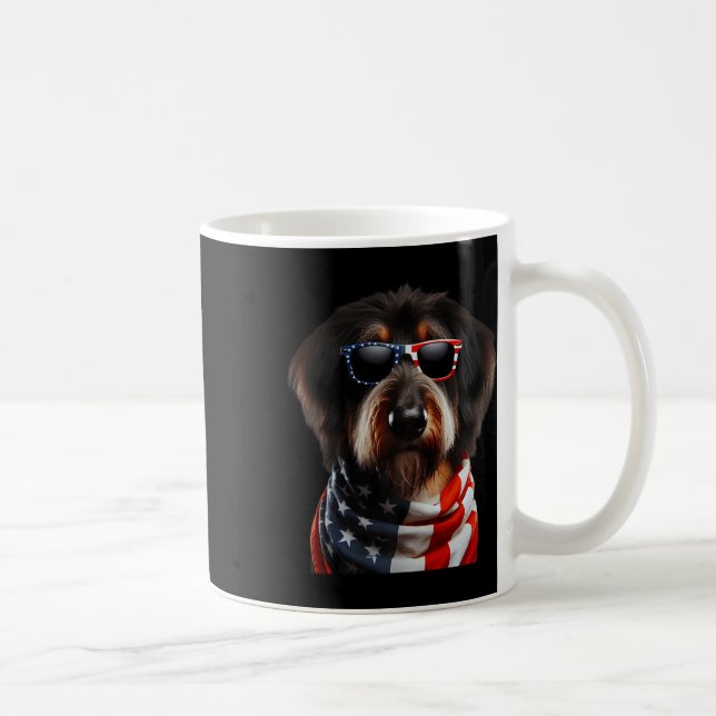 Berger Picard Hund 4:e juli Amerikanska oberoende Kaffemugg (Höger)