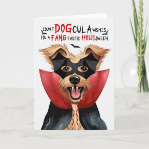 Berger Picard Hund Funny Count DOGcula Halloween Helgkort