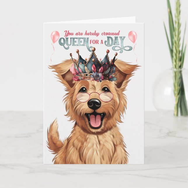 Berger Picard Hund Queen for Day Funny Birthday Kort (Framsida)