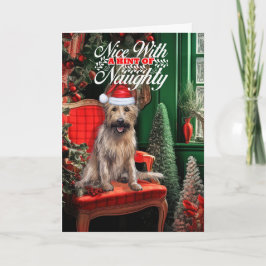 Berger Picard-jultomten Naughty eller Nice Helgkort