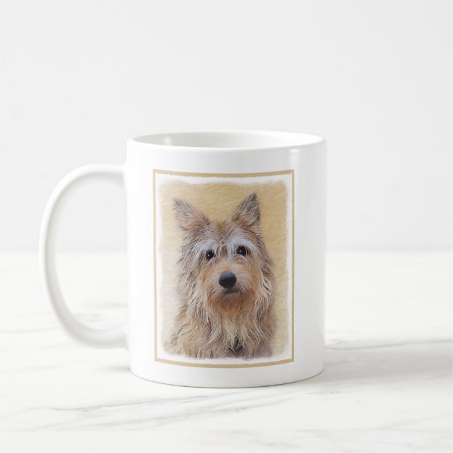 Berger Picard-målning - Cute Original Hund Art Kaffemugg (Vänster)