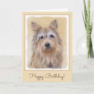 Berger Picard-målning - Cute Original Hund Art Kort