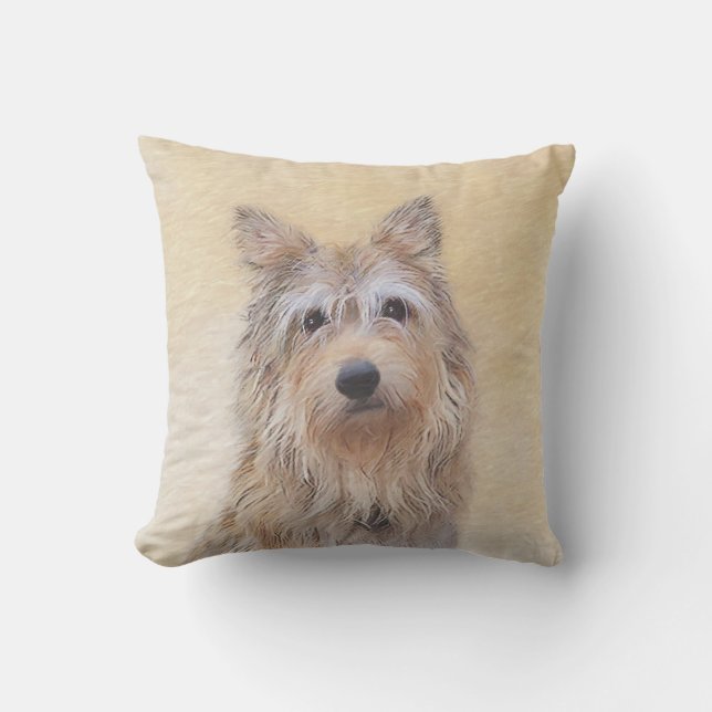 Berger Picard-målning - Cute Original Hund Art Kudde (Framsida)