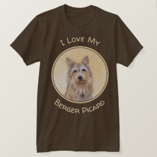 Berger Picard-målning - Cute Original Hund Art T Shirt