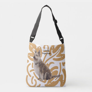 Berger Picard på tryck för gammalt guld Axelväska