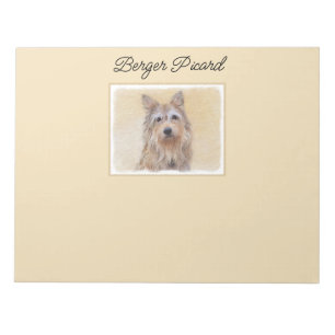 Berger Picard Painting - Cute Original Hund Art Anteckningsblock
