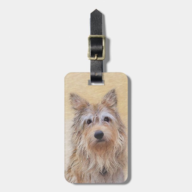 Berger Picard Painting - Cute Original Hund Art Bagagebricka (Vertikal Framsida)