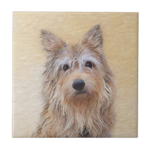 Berger Picard Painting - Cute Original Hund Art Kakelplatta