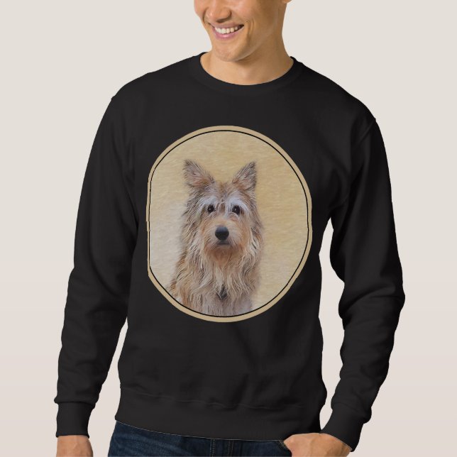 Berger Picard Painting - Cute Original Hund Art Lång Ärmad Tröja (Framsida)