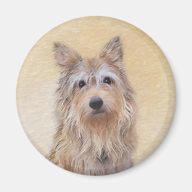 Berger Picard Painting - Cute Original Hund Art Magnet (Framsidan)