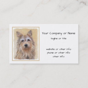 Berger Picard Painting - Cute Original Hund Art Visitkort