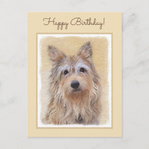 Berger Picard Painting - Cute Original Hund Art Vykort