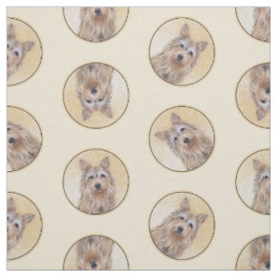 Berger Picard Shepherd Mörk Fawn Painting Hund Art Tyg